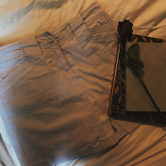 Beige Hollister Jean Skirt - Picture 2 of 3